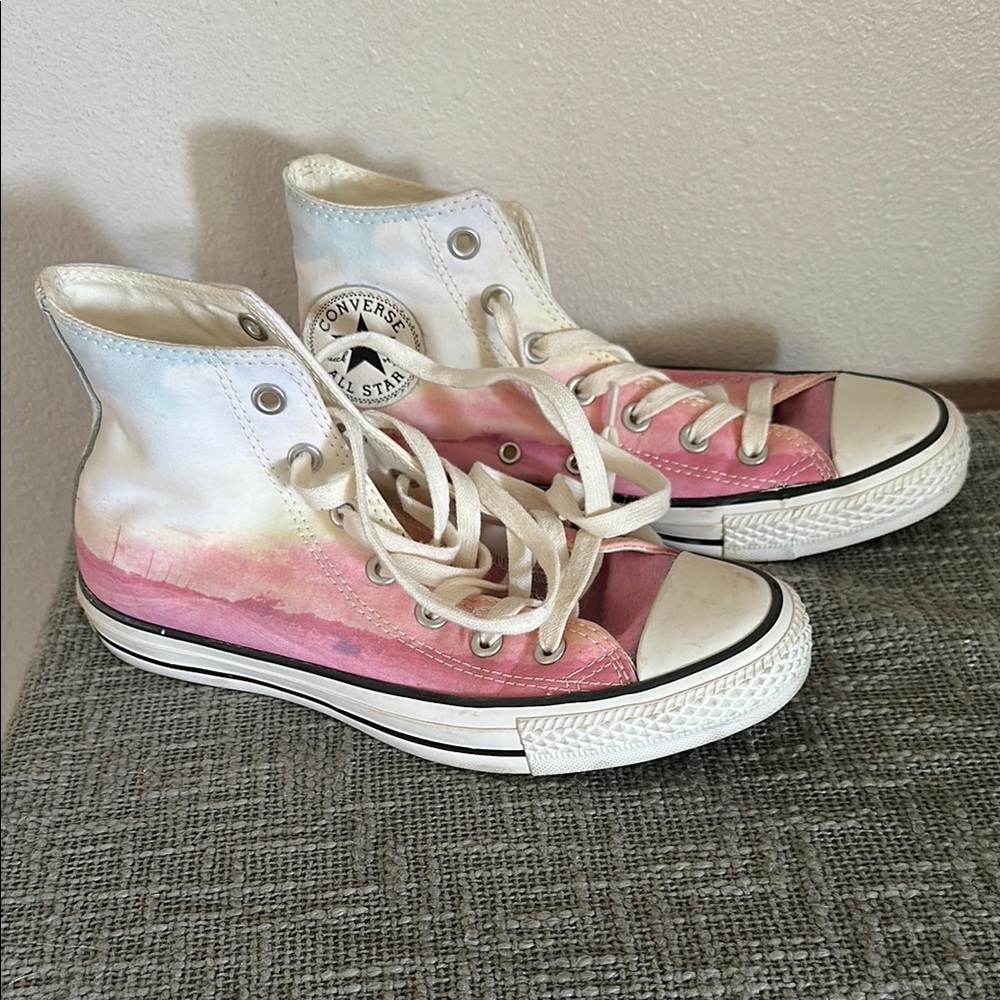 Rare Converse High-Top Ombre/Road Scene Sneakers